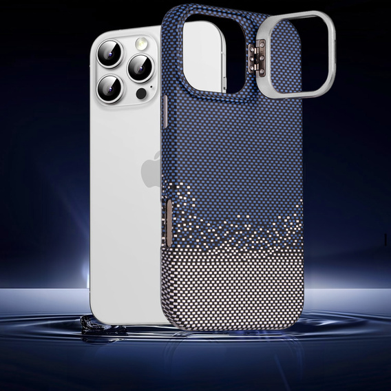 Carcasă pentru iPhone 16 Pro Max, cadru Kickstand, pentru MagSafe, Sand Blue