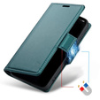 Husă pentru Motorola Edge 50 Pro, ERBORD Glossy Litchi, portofel cu clapetă, verde
