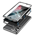 Husa pentru Samsung Galaxy S23 Ultra, Magnetic Dual Glass, de argint
