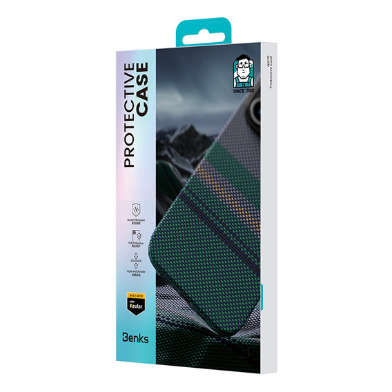 Husă BENKS Kevlar Magnetic Armor Pro Aurora 600D B062 pentru MagSafe pentru iPhone 15 Pro Max