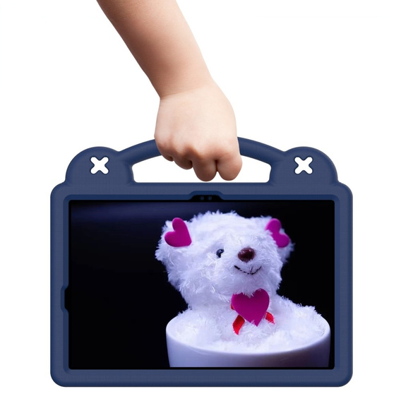 Husă pentru copii pentru Samsung Galaxy Tab S7/S8/S9, Cute Patterns, cu suport, albastru închis