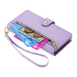 Cu clapetă pentru Samsung Galaxy A56 5G, Wallet Zipper Pocket, violet