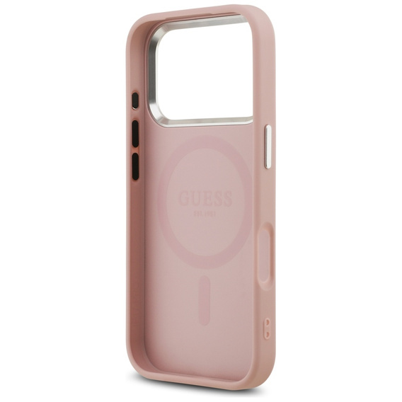 Husă GUESS Glitter Triangle Logo MagSafe pentru iPhone 17 Pro Max