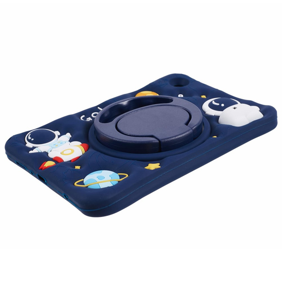 Husă din silicon pentru copii pentru Samsung Galaxy Tab A9 T220 X110 / X117, Armoured, Astronaut, albastru marin