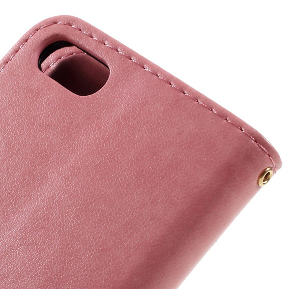 Cu clapetă pentru iPhone 7/8/SE 2020/SE 2022, Butterfly, roz