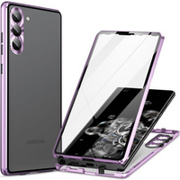 Husa pentru Samsung Galaxy S23, Magnetic Dual Glass, violet