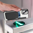 Cu clapetă pentru iPhone 13, RFID Wallet MagSafe CamShield, negru