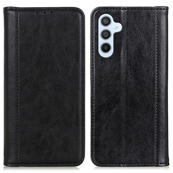Huse pentru Samsung Galaxy A36 5G, Wallet Litchi Leather, negru