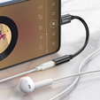 Adaptor audio USB-C la mini jack 3,5 mm pentru smartphone-uri cu port USB-C fără conector AUX
