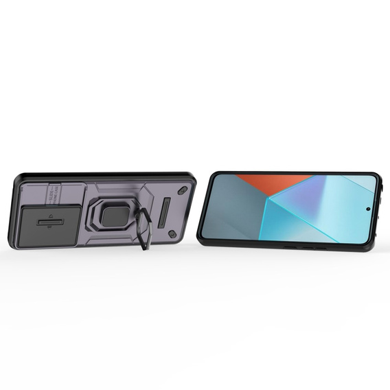 Husă pentru Xiaomi Redmi Note 13 Pro 5G, KickStand Camera Lens, violet