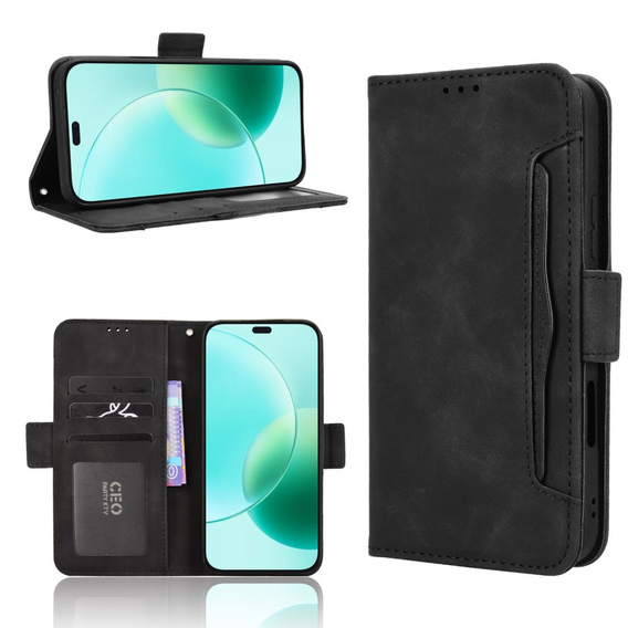 Cu clapetă pentru Honor 400 Lite, Card Slot, negru