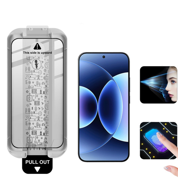 Sticlă temperată IMAK cu cadru de poziționare pentru Xiaomi 17 Pro Max, negru