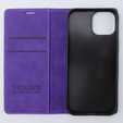 Husă pentru iPhone 15, ERBORD Vintage, portofel cu clapetă, violet