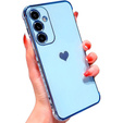 Husă pentru Samsung Galaxy S23 FE, Electro heart, albastru + Sticlă ceramică Full Glue