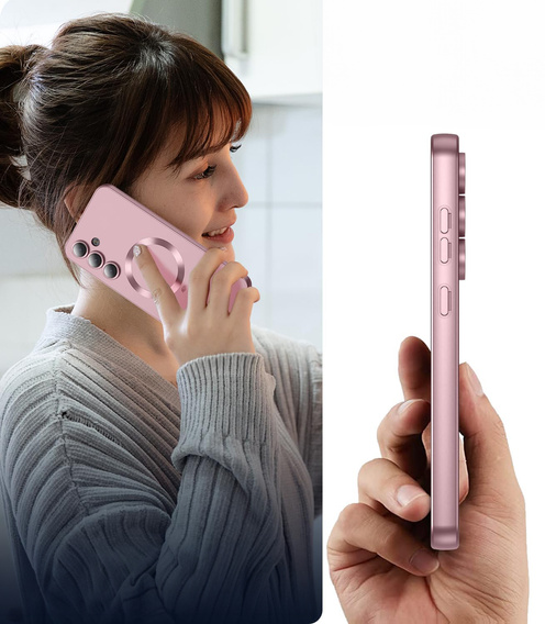 Husă pentru Samsung Galaxy S25 FE, ColorMag, pentru MagSafe, roz