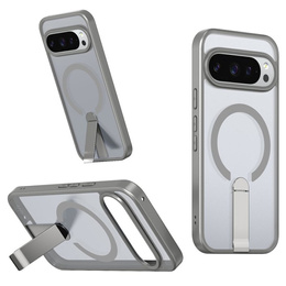 Husă Fusion Hybrid pentru Google Pixel 10 Pro XL, pentru MagSafe, cu suport, gri