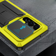 Husă blindată pentru Samsung Galaxy S23 Ultra, R-JUST CamShield Slide, galben