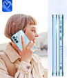 Huse pentru Samsung Galaxy A54 5G, Electro heart, albastru + 2x sticlă 9H