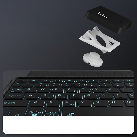 Carcasă + tastatură Lenovo Tab Plus, negru