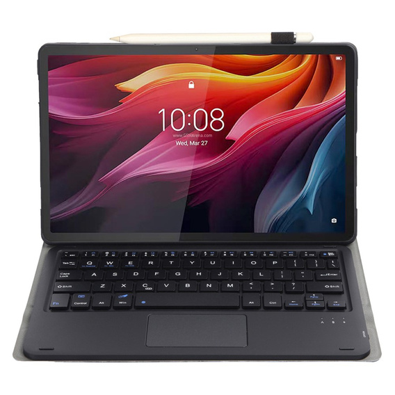 Carcasă + tastatură Lenovo Tab K11 Plus, Leather Pen Slot TouchPad, negru