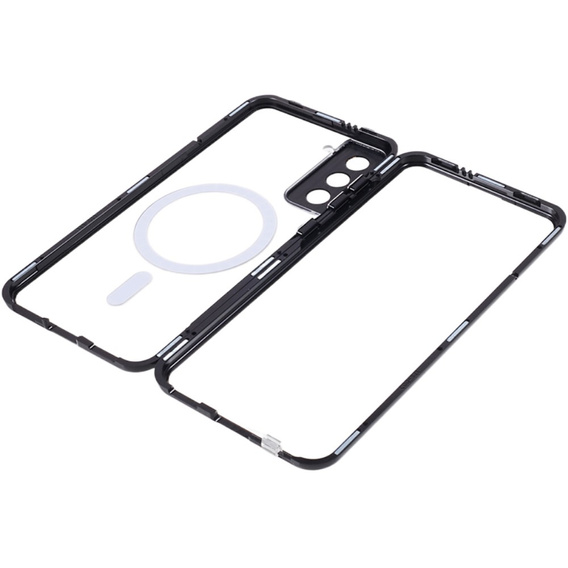 Carcasa Magnetic Dual Glass MagSafe pentru Samsung Galaxy S21+ Plus, negru