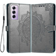 Cu clapetă pentru Oppo Reno 12, Mandala, gri
