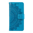 Cu clapetă pentru Xiaomi Redmi Note 13 Pro 4G / Xiaomi Redmi Note 14S / Xiaomi Poco M6 Pro 4G, Mandala, albastru