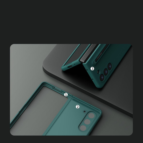 Husă NILLKIN pentru Samsung Galaxy ZFold5 5G, Flex Pure, verde