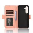 Cu clapetă pentru Samsung Galaxy S25 FE, Card Slot, roz