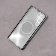 Carcasa Magnetic Dual Glass MagSafe pentru Samsung Galaxy S22 Ultra, de argint