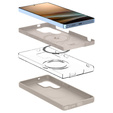 Carcasă Spigen pentru Samsung Galaxy S25 Ultra, Silicone Fit Mag, gri + sticlă călită