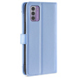Cu clapetă pentru Nokia G42, Wallet Zipper Pocket, albastru