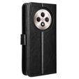 Cu clapetă pentru Oppo Reno 12FS / 12F, Crazy Horse Wallet, negru