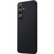 Carcasa BENKS Kevlar pentru Samsung Galaxy S24, pentru MagSafe, Carbon Fiber, negru