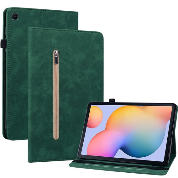 Huse pentru Samsung Galaxy Tab S6 Lite, Wallet Pen Slot, verde