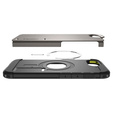 Carcasa Spigen pentru iPhone 16E, Tough Armor Mag MagSafe, gri + 9H Tempered Glass