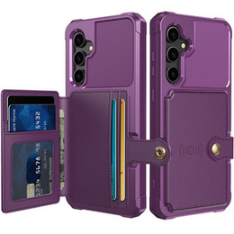 Husa pentru Samsung Galaxy S23 FE, Card Holder Kickstand, violet