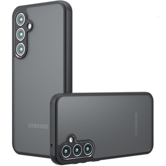 Carcasă pentru Samsung Galaxy S24, Fusion Hybrid, cu protecție pentru camera foto, transparent / negru