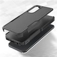Husă blindată pentru Samsung Galaxy A25, Dual-Layer, negru + sticlă 9H