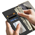Husă flip pentru Samsung Galaxy S24 Ultra, GKK Mirror Wallet, negru