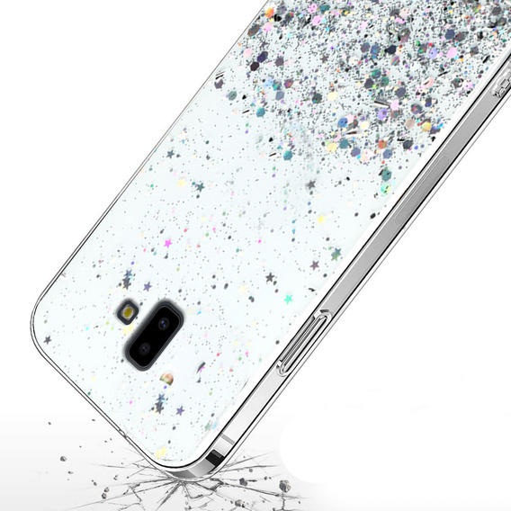 Huse pentru Samsung Galaxy J6 Plus, Glittery, transparentă