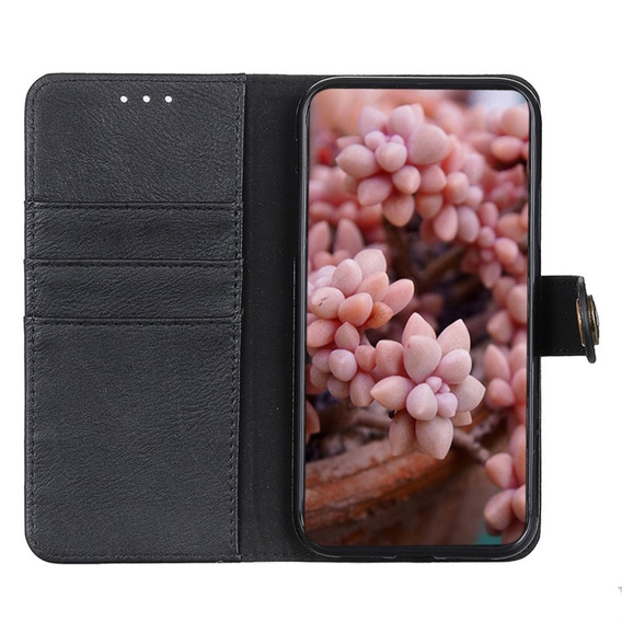 KHAZNEH RFID caz pentru Motorola G85 5G, Litchi Texture, negru