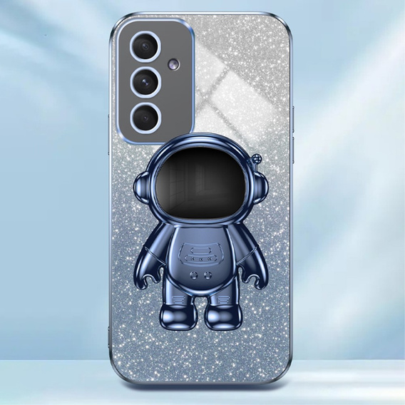 Husa pentru Samsung Galaxy A55 5G, Glitter Astronaut, albastru