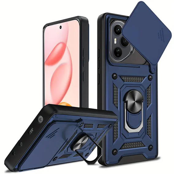 Husă blindată pentru Honor 400 Pro 5G, CamShield Slide, albastru