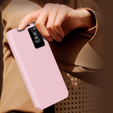Husă cu clapetă pentru Samsung Galaxy S25+ Plus, Smart View Wallet, roz
