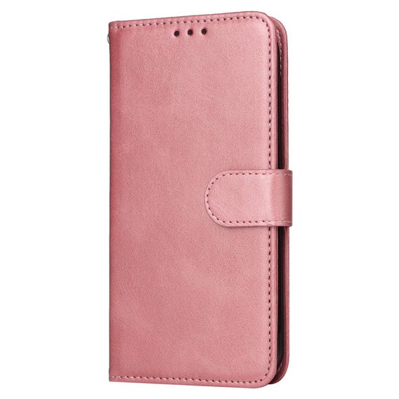 Cu clapetă pentru Realme C67, Leather Wallet, roz rose gold