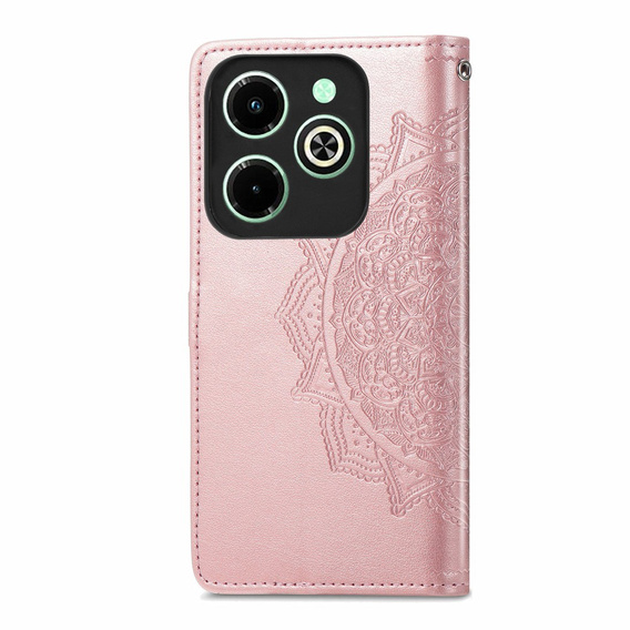 Cu clapetă pentru Infinix Hot 40i, Mandala, roz