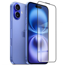 Sticlă călită 3D pentru iPhone 16, negru