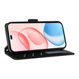 Carcasă cu clapetă pentru Honor 400 Pro 5G, Crossbody Leather Wallet, negru