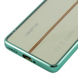 Carcasa pentru Realme 11 Pro 5G / Pro+ 5G, Electroplating Frame, transparent / verde